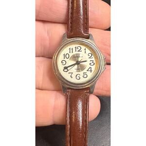 Women's 28mm Gold Tone Watch-it Watch, Leather Strap
